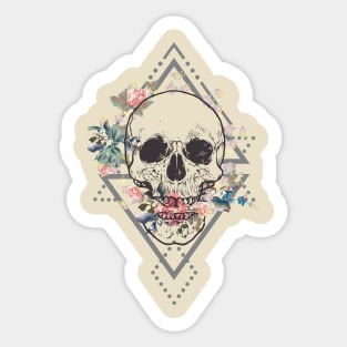 Skull Floral Boho Sticker